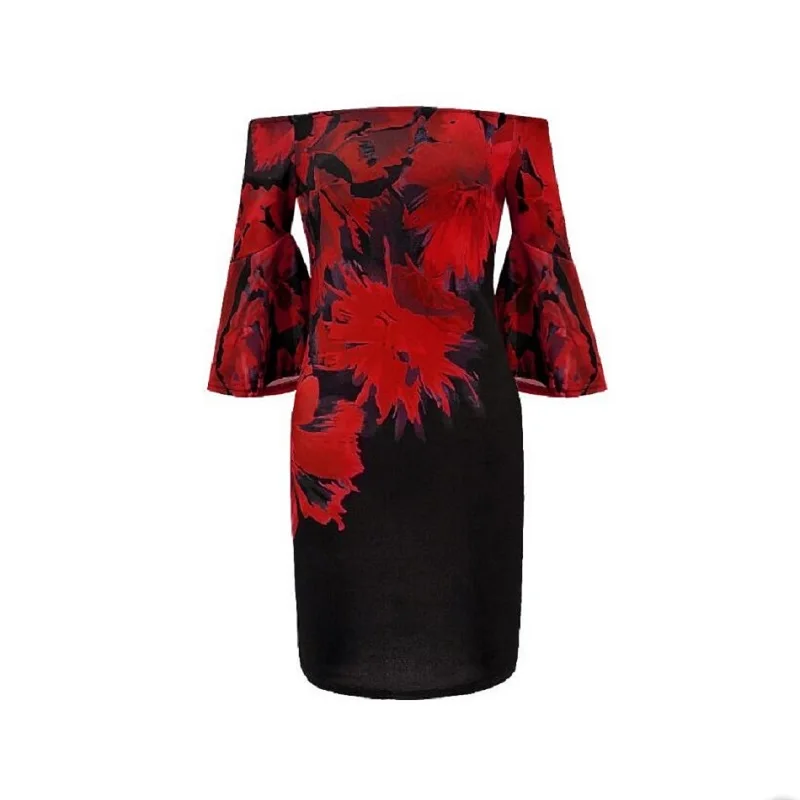 

Spring robe ete 2020 sexy women dress women'sr word collar hip Five-point print dress women dresses dresses woman party night