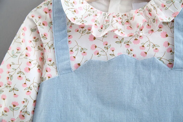 Новинка; осенне-осеннее платье для маленьких девочек с принтом; vestido infantil; весеннее платье для девочек; Детские вечерние платья в западном стиле из двух предметов; одежда в подарок