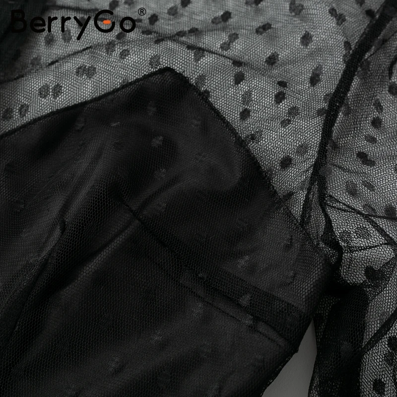 BerryGo летние вечерние пикантные прозрачные Сетчатое платье Для женщин