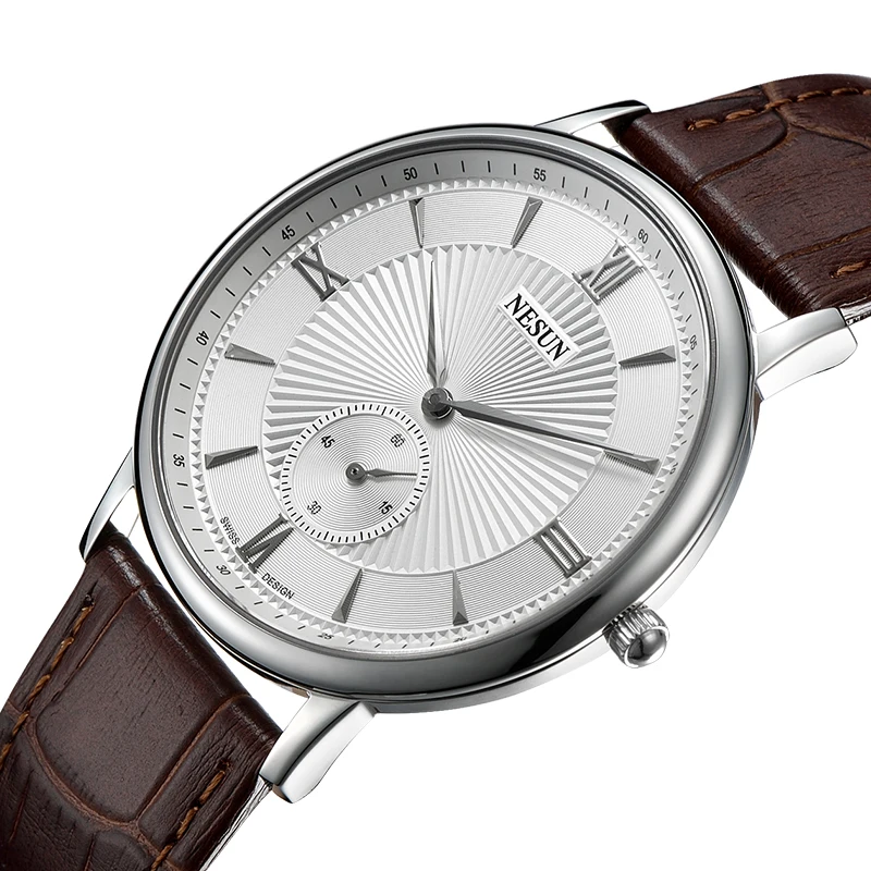 

Nesun Switzerland Luxury Brand Watch Men Japan MIYOTA Quartz Movement Men's Watches Genuine Leather Waterproof clock N8501-LM1