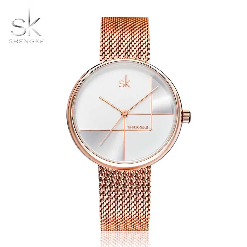 

Top Brand Luxury Ladies Mesh Steel Quartz Wrist Watch Shengke New Women Watch Women's Watches Female Clock Relogio Feminino