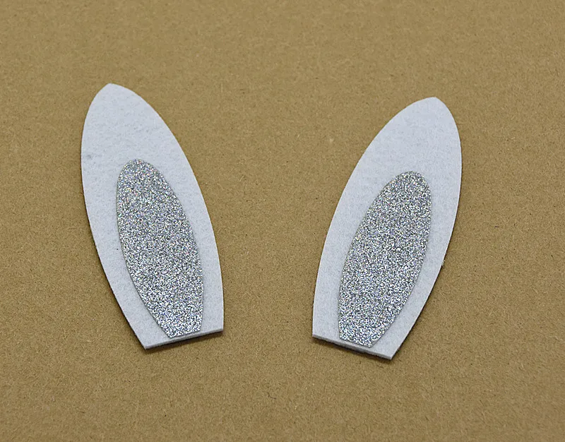 50pairs/lot 3.5cm *9cm glitter rabbit ears 2019 Hot sale DIY hair fashion accessories |