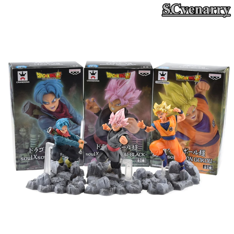 3 шт./компл. Dragon Ball Super SOUL x Gokou черные трусы Супер Saiyan Son ПВХ фигурка Коллекционная