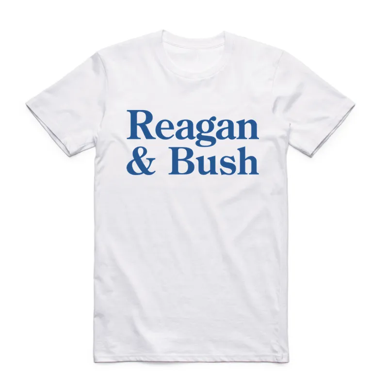 2017 летняя модная мужская футболка с принтом Рейган Буш 84 короткими рукавами и