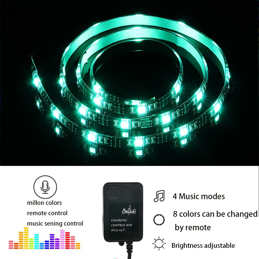 Светодиодная лента с пультом дистанционного управления музыкой 5 в пост. Тока USB