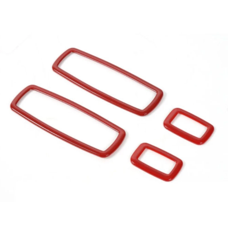 Car Accessories 4pcs ABS Red Window Switch Button Frame Trim Decal For Grand Cherokee Journey 2014-2016 Styling Covers | Автомобили и