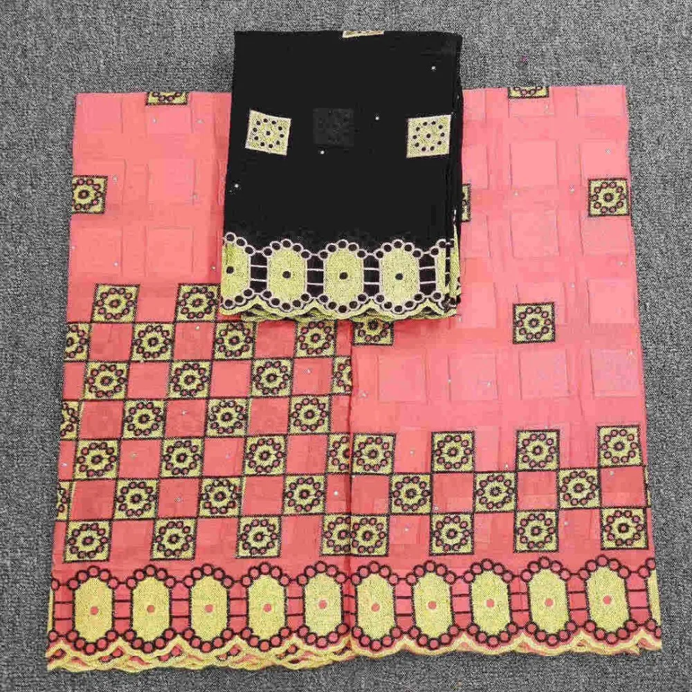 Красный цвет вуаль швейцарский хлопок наборы 2019 Горячая Хлопок Кружева с блузкой