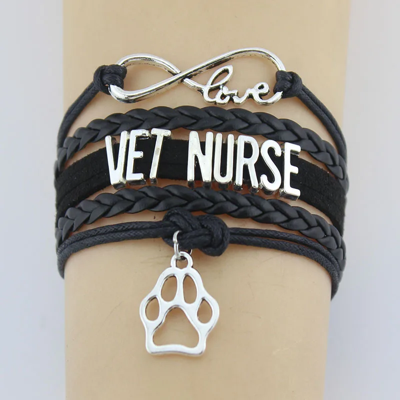 10 шт./лот Бесконечность любовь ветеринар Медсестра Ветеринар Tech лапа Шарм