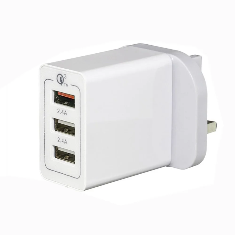 Высокоэффективное быстрое зарядное устройство 25 Вт 3 порта USB Быстрая зарядка QC 0