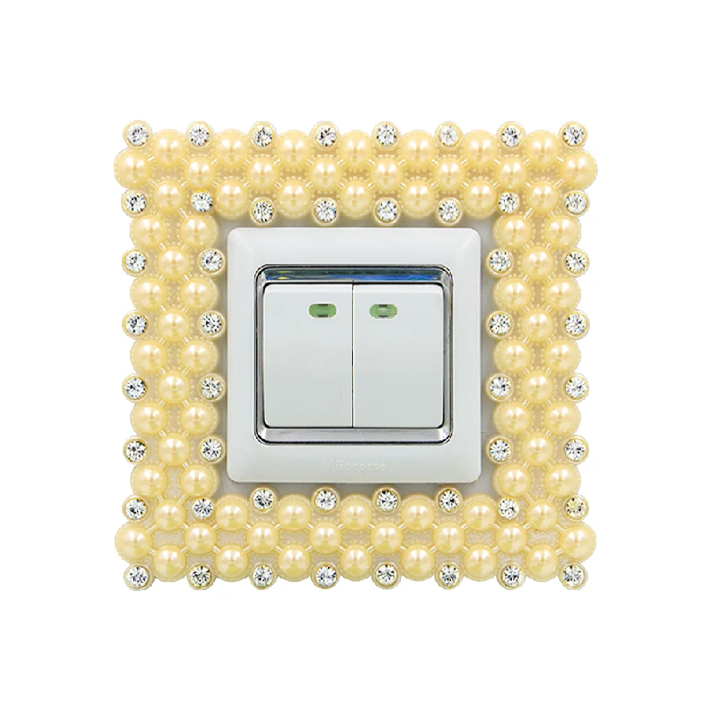 86 переключатель паста Современная жемчужная Алмазная вставка втулка гнездо