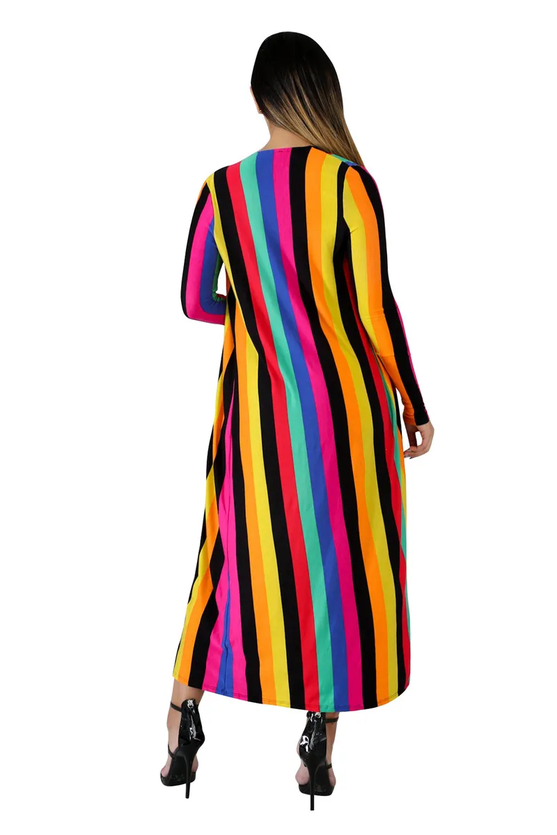 Женский Повседневный комплект из 3 предметов в радужную полоску Adogirl Топ без