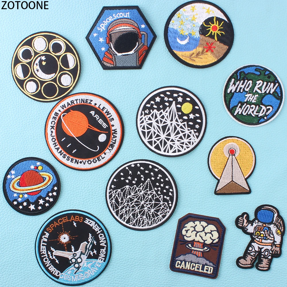 ZOTOONE UFO астронавт космические инопланетяне нашивки на одежду вышитые железные DIY
