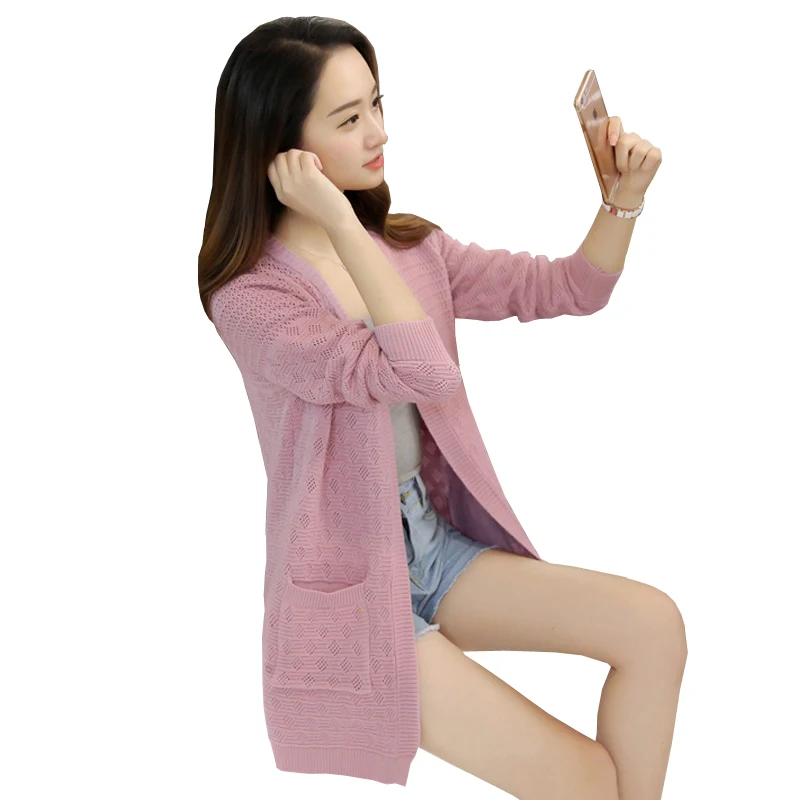 Женский длинный кардиган вязаный с длинным рукавом Осень зима 2021|knitted cardigans for