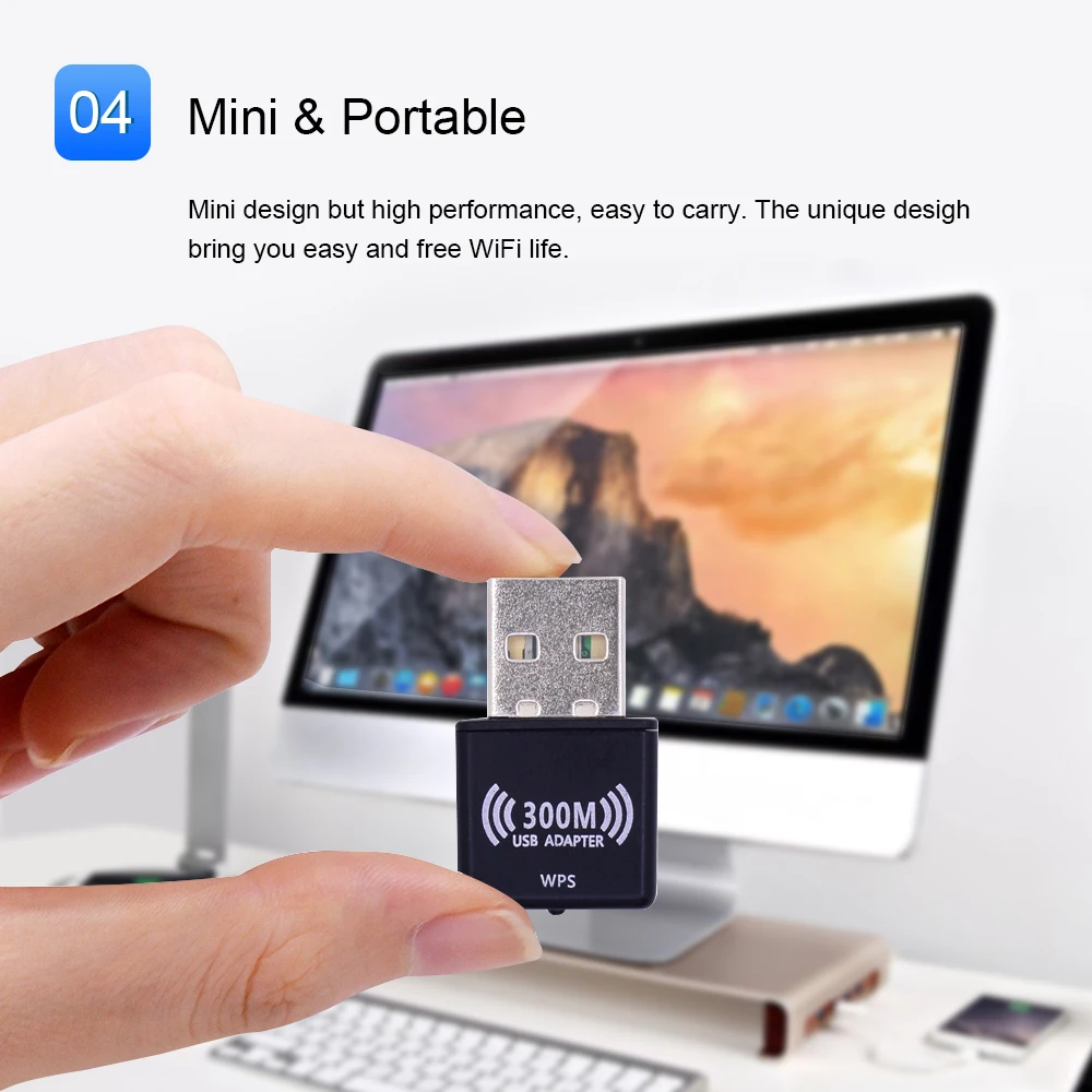 CHIPAL WPS 5dBi внешняя антенна USB WiFi адаптер 802.11n 300 Мбит/с беспроводной ПК высокоскоростной мини беспроводной сетевой карты ноутбука