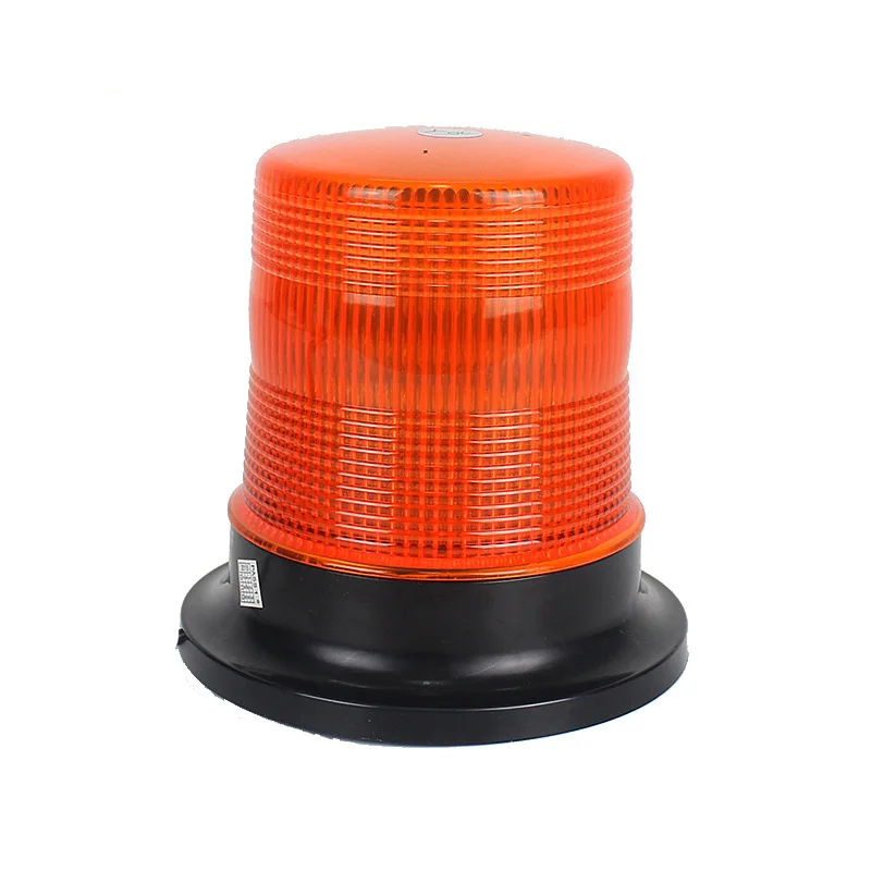 

72LED Round Rotating Magnetic Strobe Beacon Yellow Flash Lamp for 12V Truck Bus Engineering Vehicles