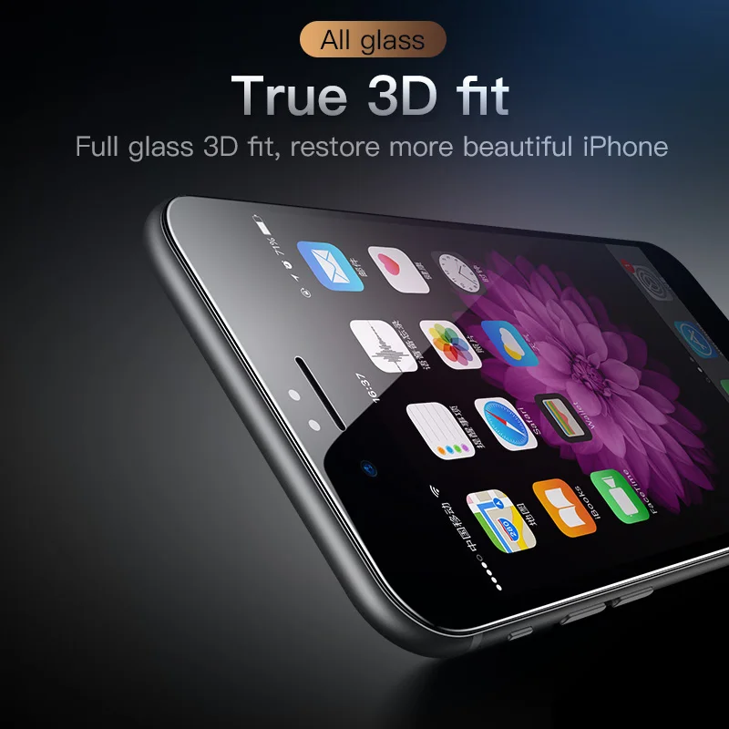 Защита для экрана KUULAA закаленное стекло iPhone 8 7 6 6S Plus мягкая 3D изогнутая