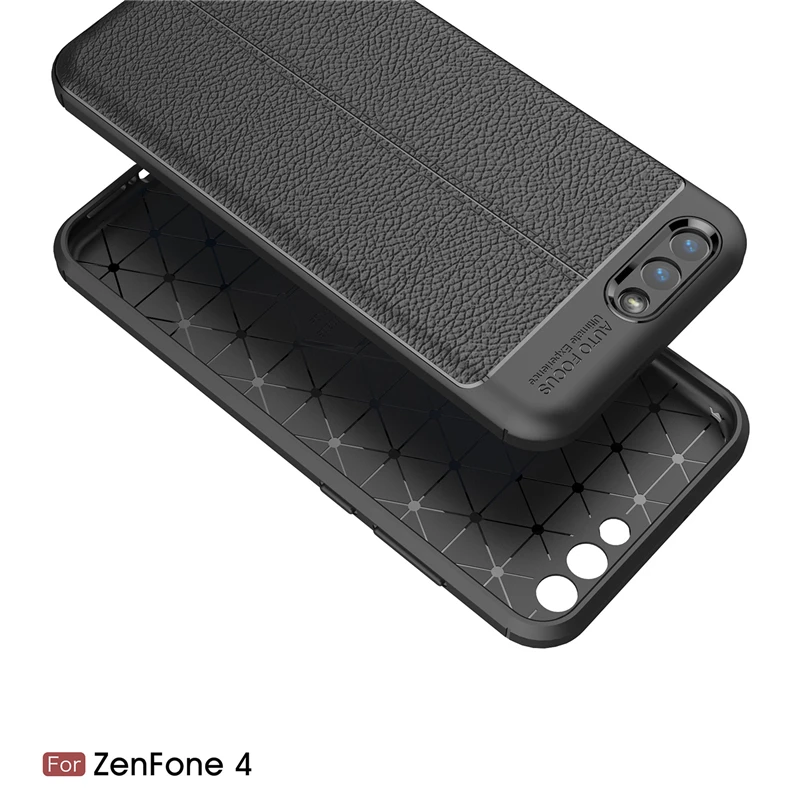 Силиконовый чехол с полосками личи для Asus Zenfone 4 ZE554KL рисунком из кожи ТПУ ze554kl etui tok