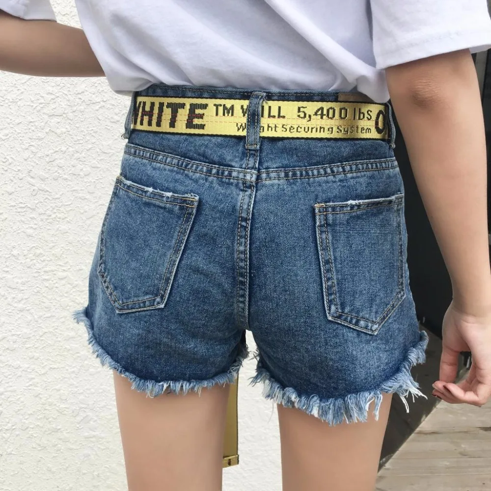 Лето Горячие Шорты с высокой талией 2017 Джинсовые шорты Винтаж уличная рваные