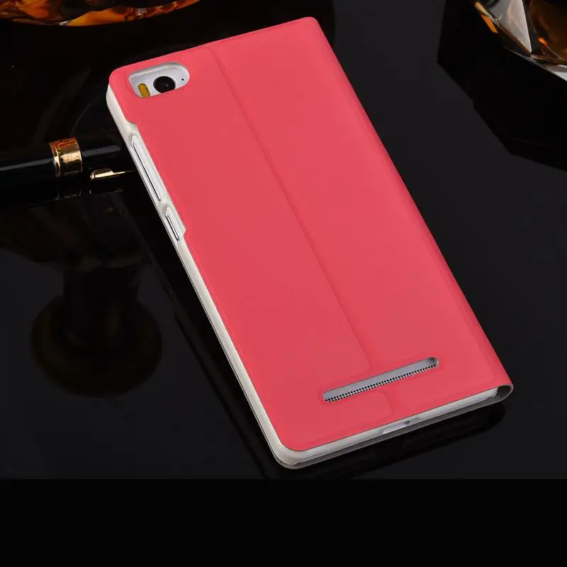 Чехол для Xiaomi mi4c mi4i роскошный тонкий кожаный чехол книжка m4c умный чехол|case for xiaomi