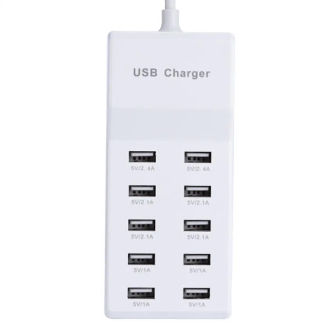 10 Interface USB Charging Station Power Adapter Stylish design with distinctive look. Wall 5V 10A Charger Hub | Мобильные телефоны