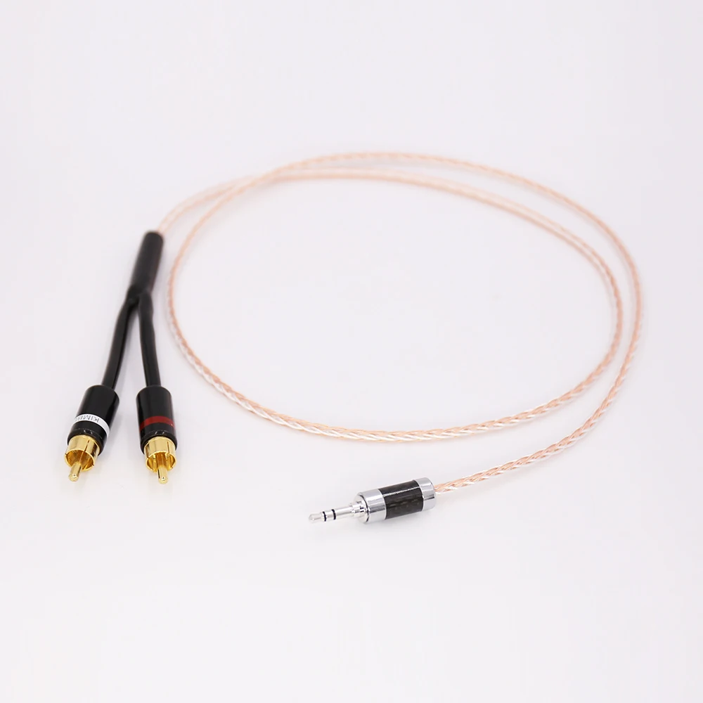Hi End OFC hifi аудио кабель с медным и серебряным покрытием 2 rca до 3 5 мм 1 к видео