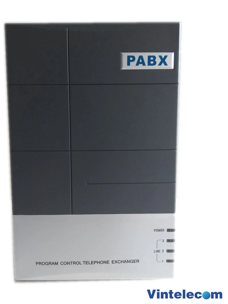 High quality China PABX factory VinTelecom 308CS Telephone mini pbx system / Telephone switch CS308 with 3 land lines and 8 EXT.