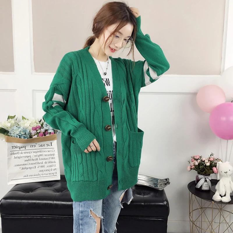 TIGENA Clearance Thick Warm Knitted Long Cardigan Women |
