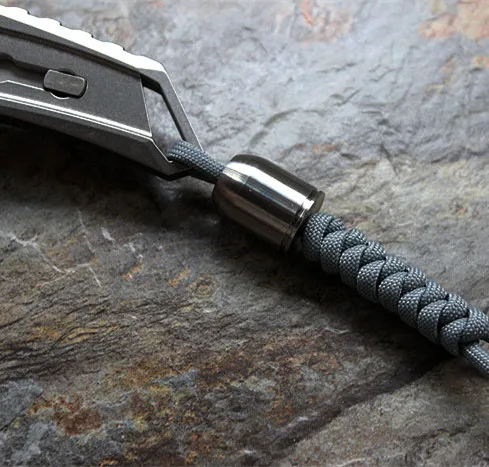 TC4 титановый сплав бусы на веревочке металлические подвески череп для Паракорда