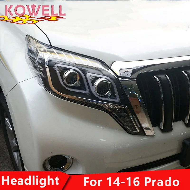 Фара головного света KOWELL для Toyota Prado 2015 фара светодиодная ангельские глазки