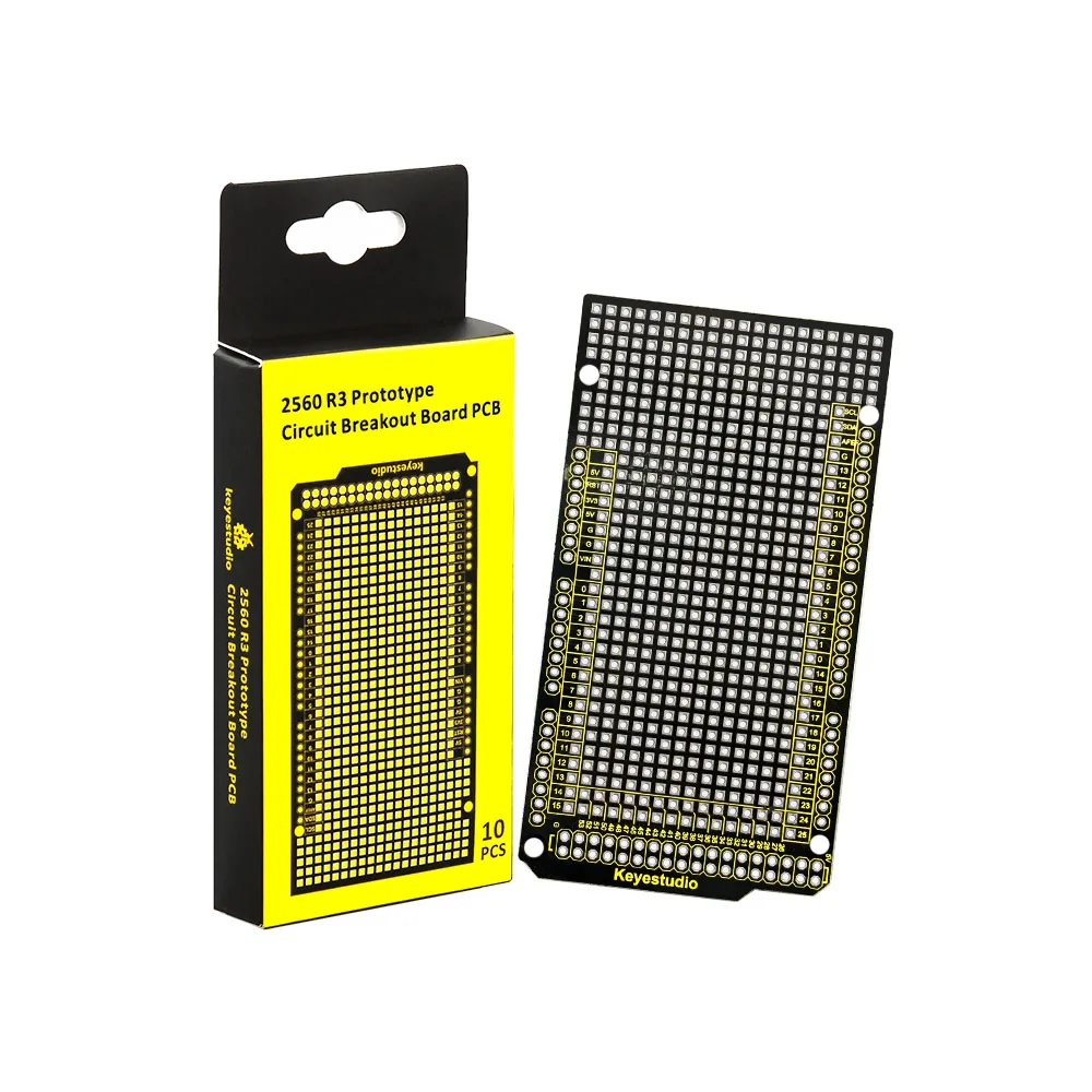 10 шт. Keyestudio Прототип PCB для Arduino 2560 R3 щит доска DIY FR-4 экологически чистый |
