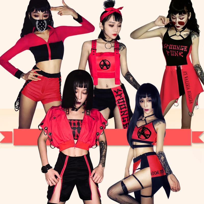 

new woman Jazz Lead Dance Costumes Bar DS Performance Costume Hip-hop Group Practice singer dancer clothing