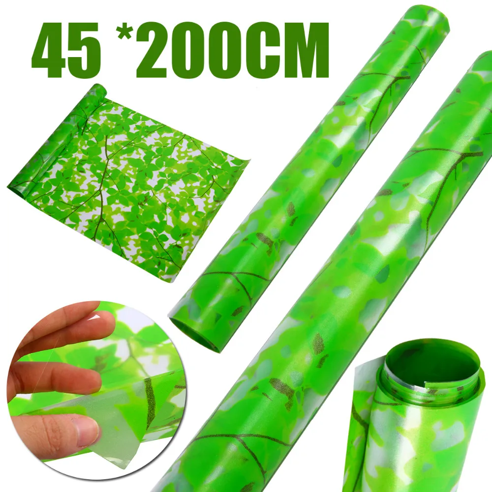 Mayitr 45*200 см клейкая пленка для окон с зелеными листьями тонированное стекло