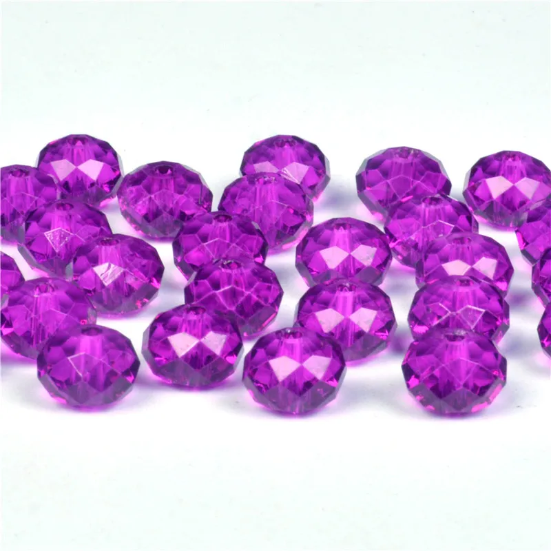 Хит фиолетовые цвета 4 6 8 мм круглые бусины Rondelle австрийские граненые хрустальные