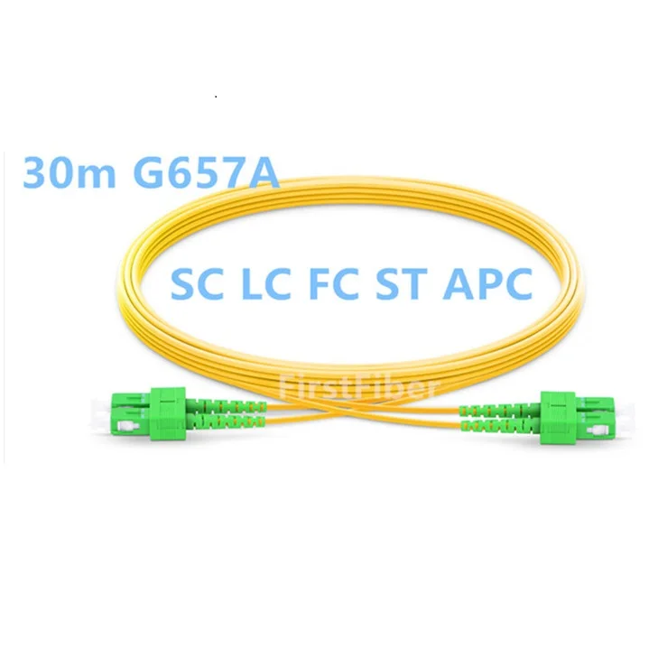 Оптоволоконный Соединительный кабель 30 м SC LC FC ST APC дуплексный 2-жильный перемычка