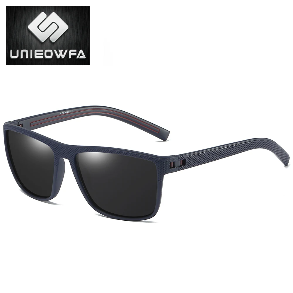 UNIEOWFA HD поляризованные солнцезащитные очки для мужчин квадратные очки для вождения мужские роскошные брендовые солнцезащитные очки для мужчин Polaroid Мода Новинка - Цвет линз: C1B