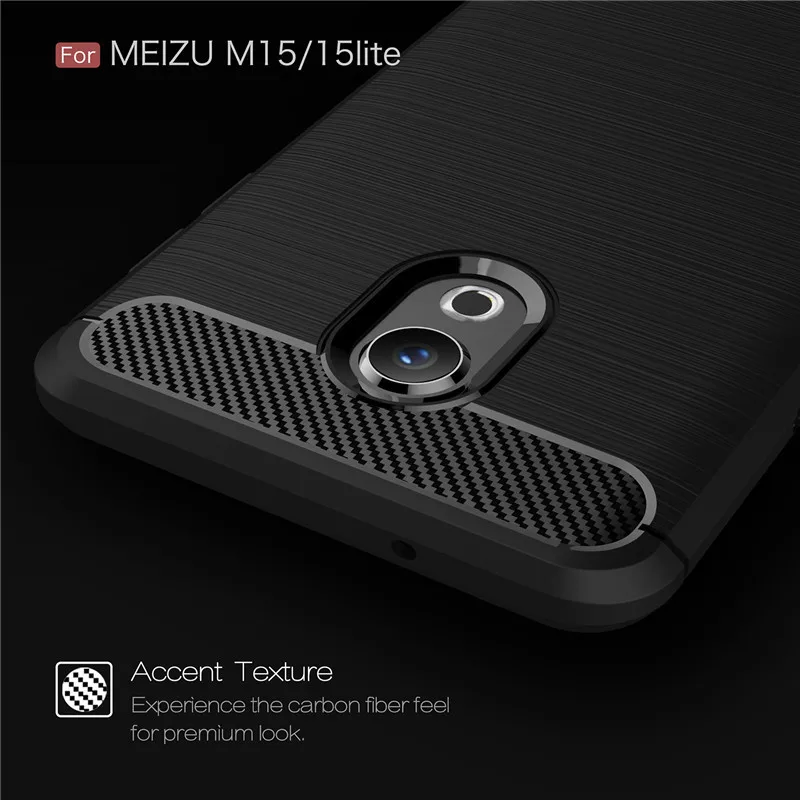 Для Meizu M15 чехол из мягкого силикона со щеткой ударопрочный противоударный для 15