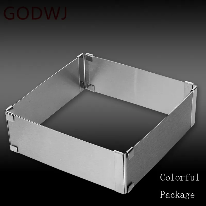 Прямоугольная форма для торта GODWJ регулируемая выпечки из нержавеющей стали