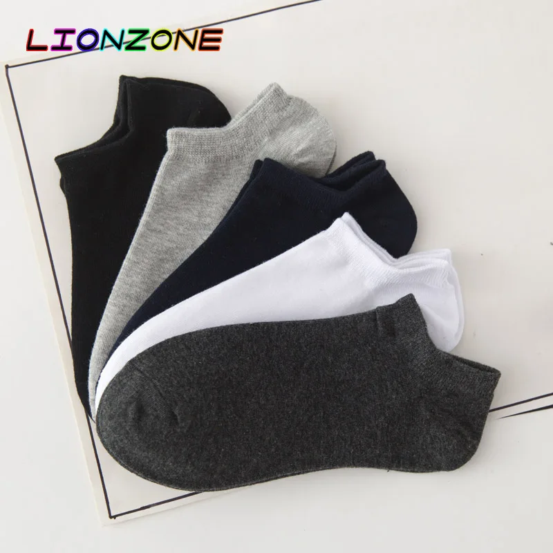 Мужские хлопковые носки LIONZONE Белые Повседневные сетчатые тонкие дышащие без