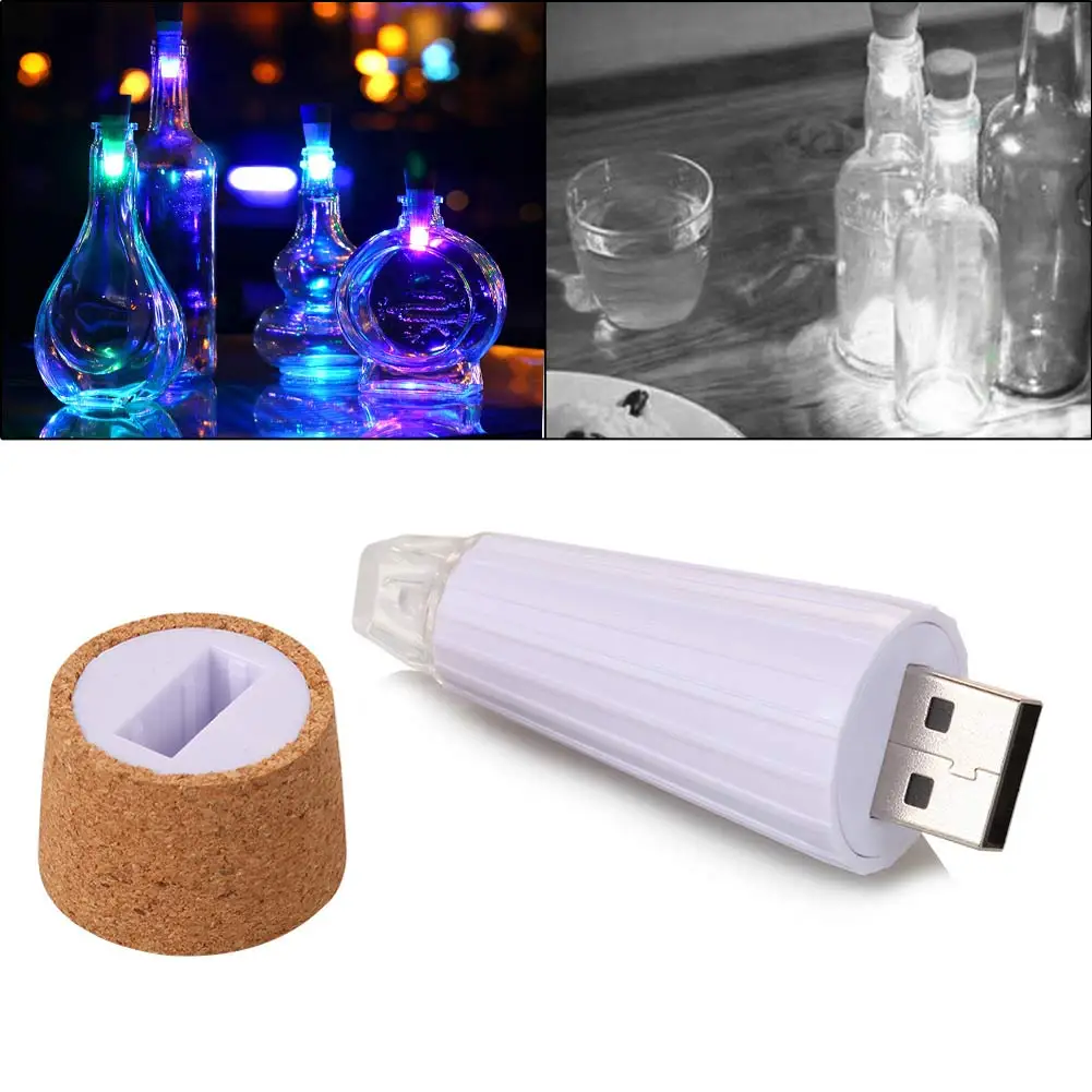 5 шт. USB Перезаряжаемый светодиодный ночник светящаяся пробка для бутылки вина