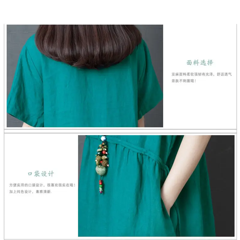 Новое летнее платье в стиле ретро с коротким рукавом простая повседневная