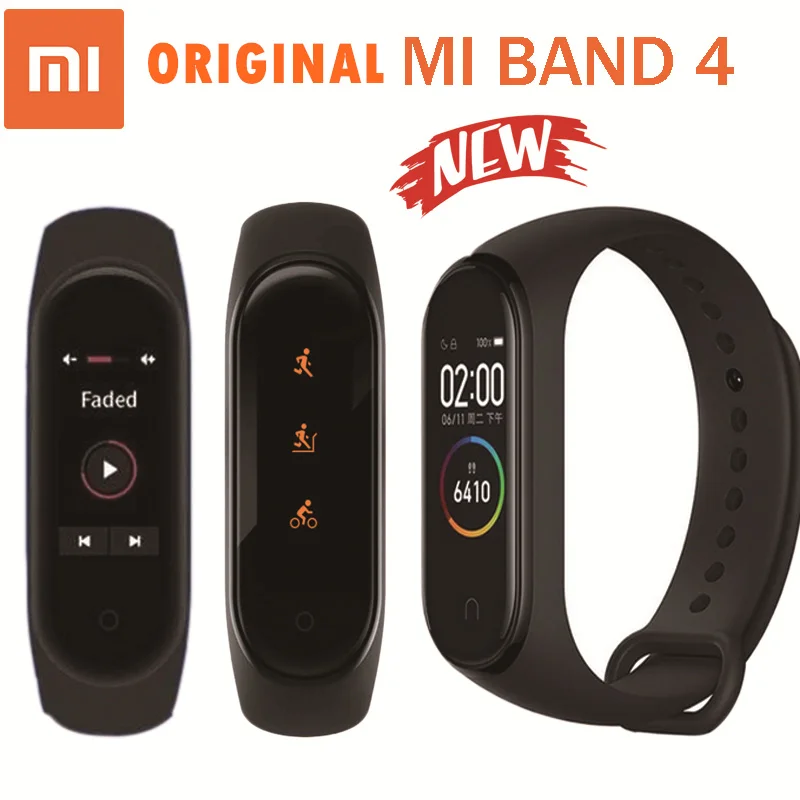 Смарт браслет Mi Band 4 оригинальный спортивный фитнес трекер Xiaomi шагомер