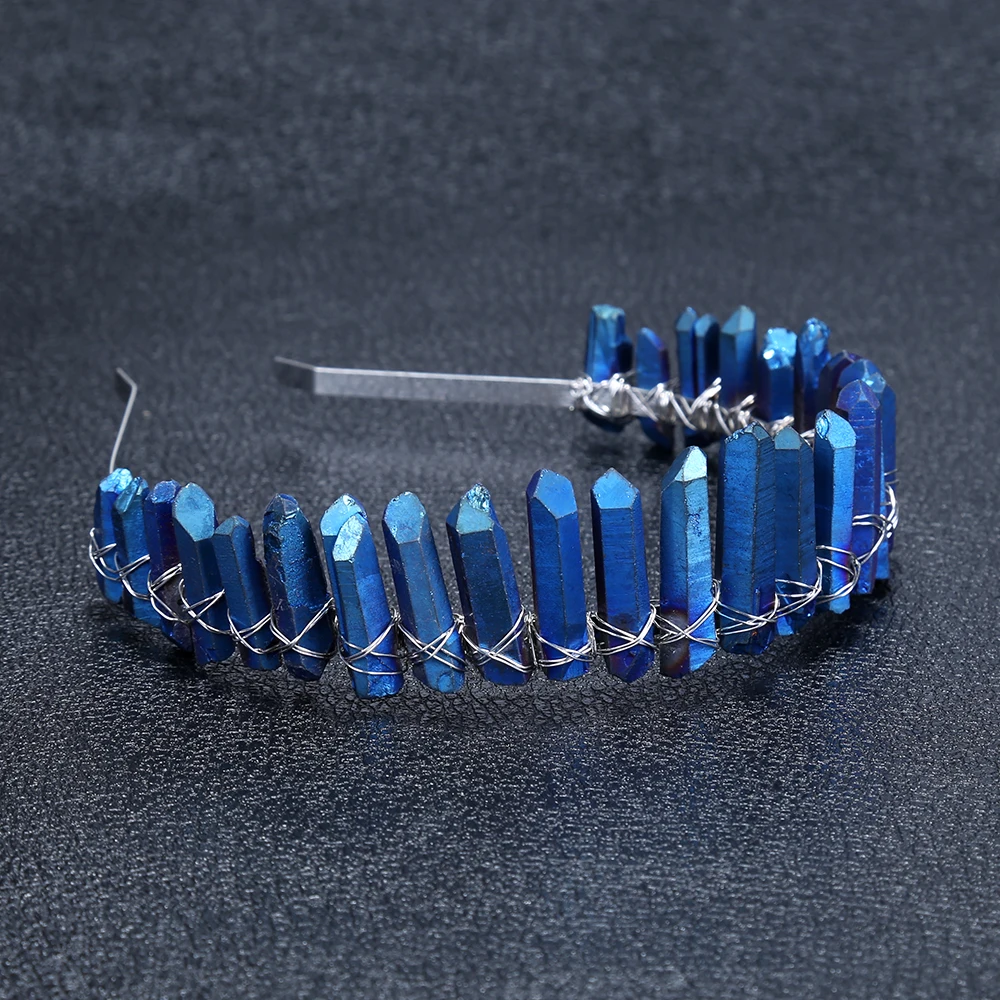 Необычные синего цвета с украшением в виде кристаллов сырья Кристальный Ангел Aura