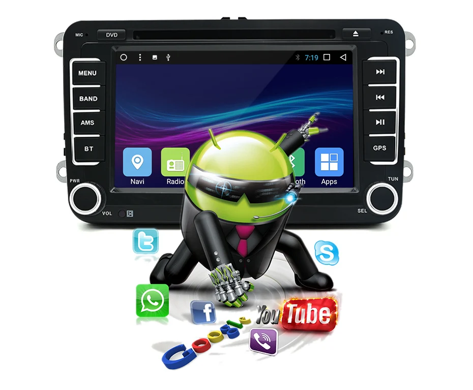 Junsun " gps Android радио плеер 2 din автомобильный DVD аудио стерео Мультимедиа для Volkswagen VW golf 5 6 1024*600 touran passat polo