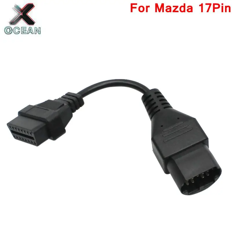 5 шт для MAZDA 17 Pin 17Pin мужской to OBD OBD2 OBDII DLC 16 контактный разъем адаптер