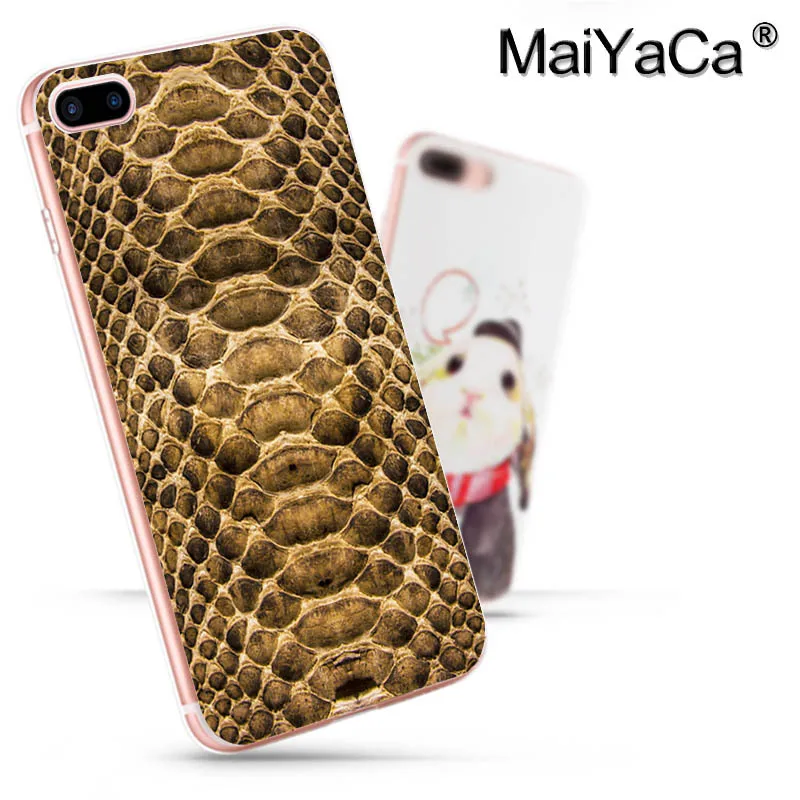 Чехол для телефона MaiYaCa с животным змеиным или крокодиловым узором iphone SE 2020 11 pro 8 7