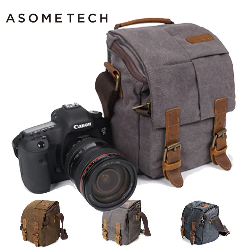 Модная Холщовая Сумка для камеры DSLR сумка на плечо объектива фото-и видеосъемки