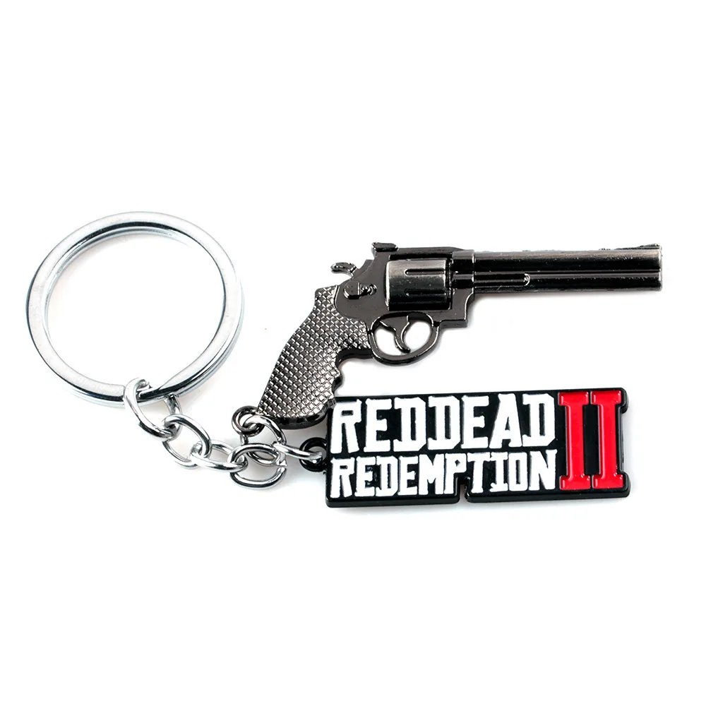 Red Dead Redemption 2 игра пистолет Модель брелок цинковый сплав креативный Шарм подарки изысканные аксессуары реквизит llavero porte clefs