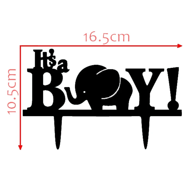 1 шт. акриловый флаг для торта на день рождения It's a Boy золотые и серебряные флаги