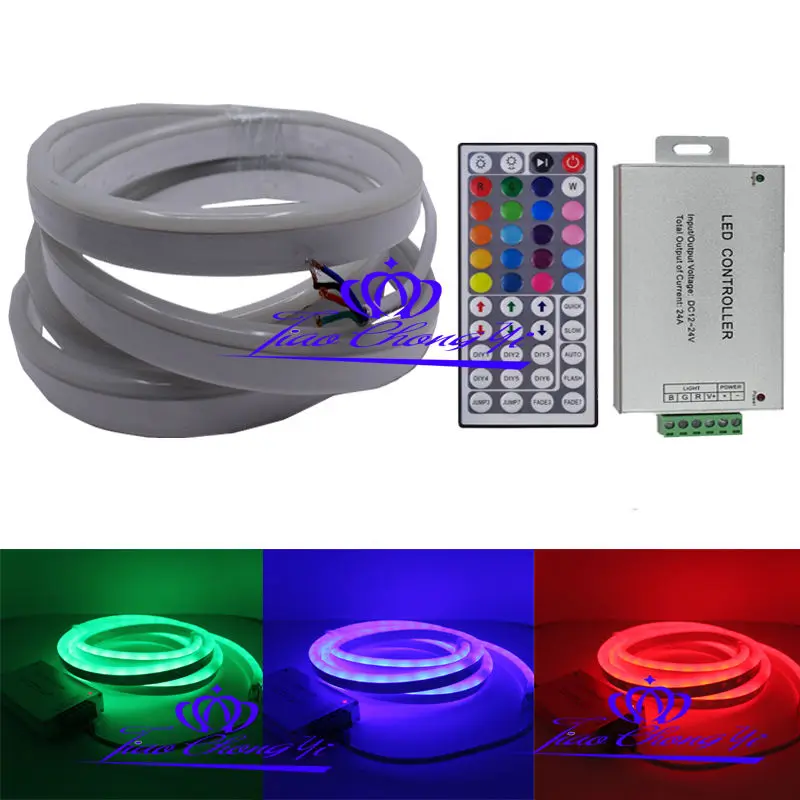 5050 80 светодиодный одов/м RGB Flex solf светодиодсветодиодный неоновая веревочная