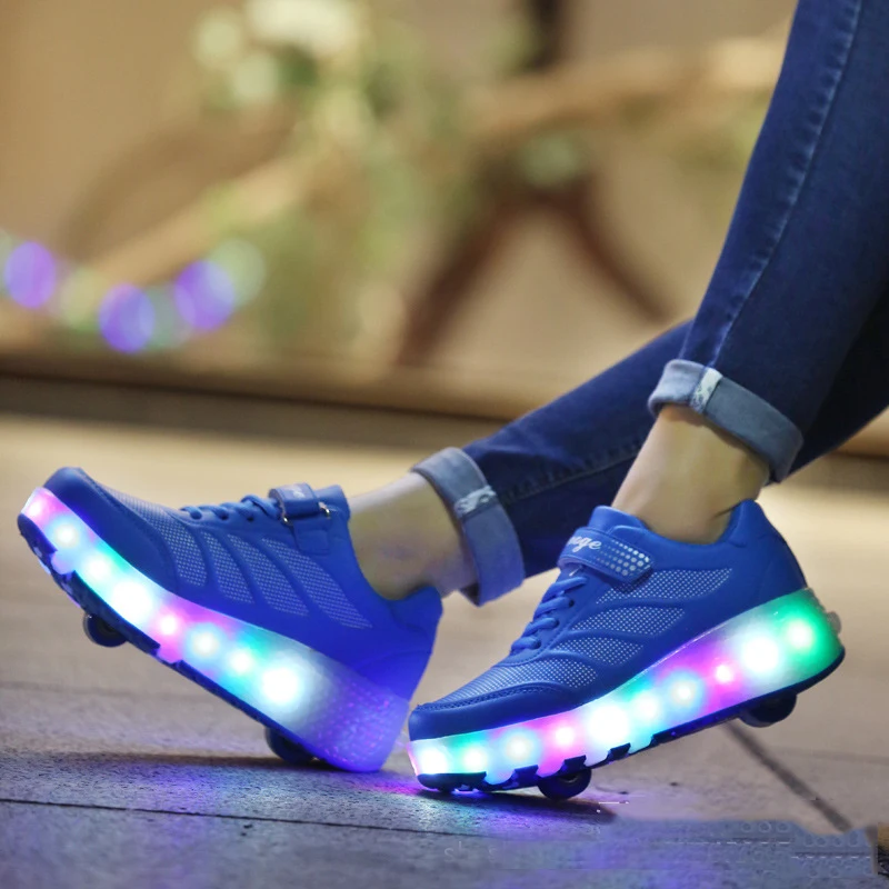 New 2017 Girls Boys LED Light Sneaker Children Sports Glowing Shoes Kids Luminous Sneakers | Детская одежда и обувь